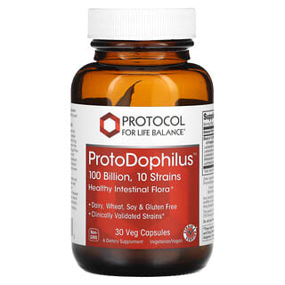 Protocol for Life Balance, ProtoDophilus, 100.000 millones de UFC, 30 cápsulas vegetales