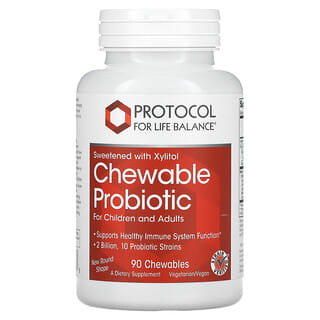 Protocol for Life Balance, Chewable Probiotic, For Children and Adults, 2 Billion, 90 Chewables