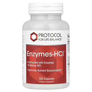 Protocol for Life Balance, Enzymes-HCl, 120 kapsułek