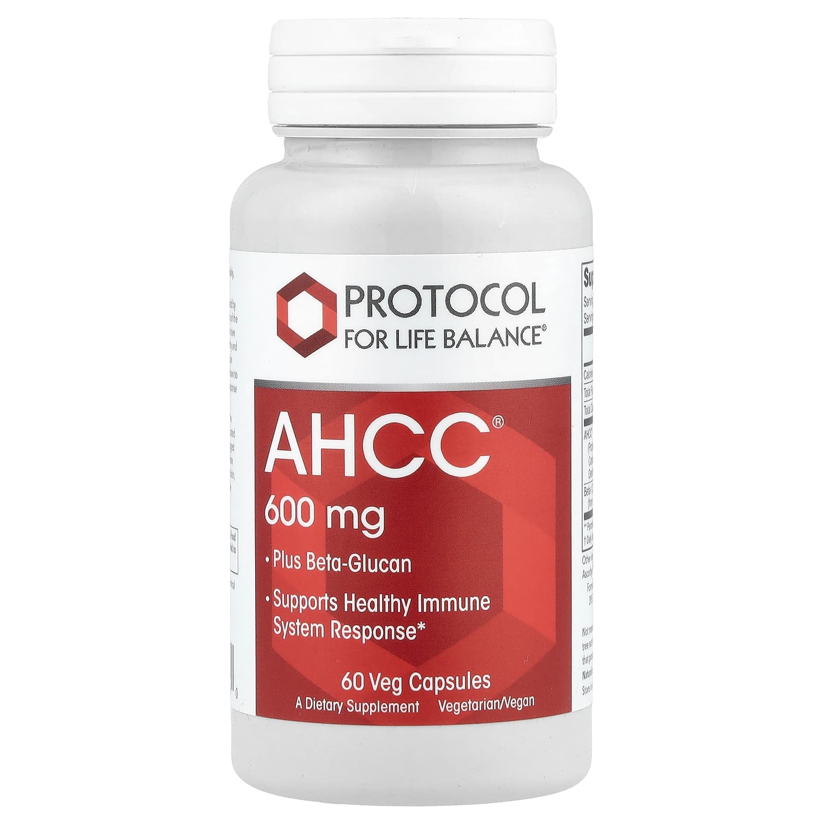 AHCC® mais Beta-Glucan, 60 Cápsulas Vegetais