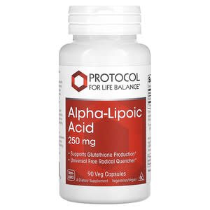 Protocol for Life Balance, Alpha-Lipoic Acid, 250 mg, 90 Veg Capsules'