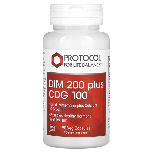 Protocol for Life Balance, DIM 200プラスCDG 100、ベジカプセル90粒