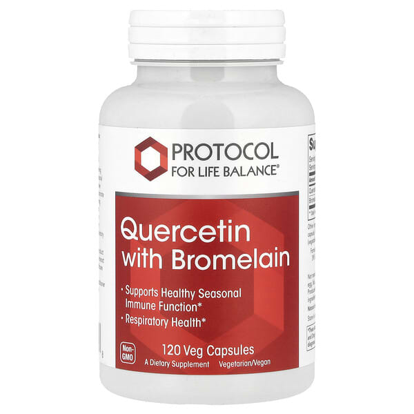 Protocol For Life Balance Quercetin with Bromelain, 120 Veg Capsules