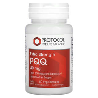 Protocol for Life Balance, PQQ, Concentración extra, 40 mg, 50 cápsulas vegetales
