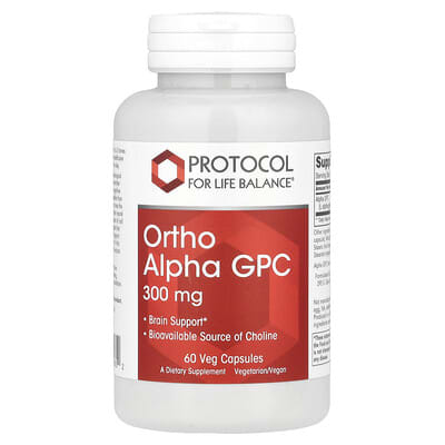 Protocol for Life Balance, Ortho Alpha GPC , 300 mg , 60 Veg Capsules