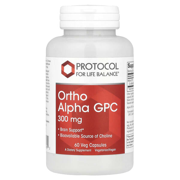 Protocol For Life Balance Ortho Alpha GPC, 300 mg, 60 Veg Capsules