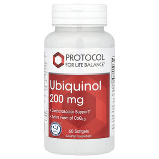 Protocol for Life Balance, Ubiquinol, 200 mg, 60 Cápsulas de Softgel