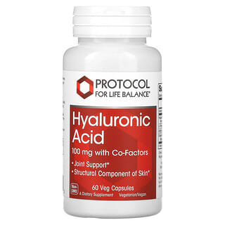 Protocol for Life Balance, Acide hyaluronique, 100 mg, 60 capsules végétales
