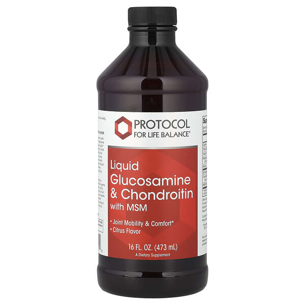 Liquid Glucosamine & Chondroitin with MSM, Citrus, 16 fl oz (473 ml)