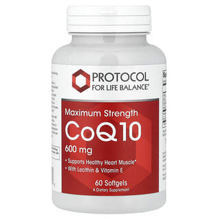 Protocol for Life Balance, CoQ10, maximale Stärke, 600 mg, 60 Weichkapseln