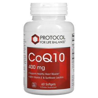 Protocol for Life Balance, CoQ10, 400 mg, 60 Softgel-Kapseln