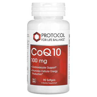 Protocol for Life Balance‏, "CoQ10, מכיל 100 מ""ג, 90 כמוסות רכות."