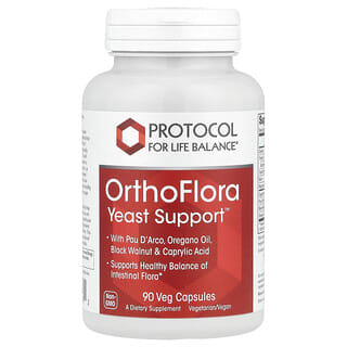 Protocol for Life Balance, OrthoFlora Yeast™（オルトフローライースト）サポート、ベジカプセル90粒