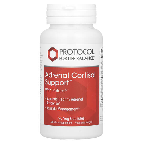 Protocol for Life Balance, Adrenal Cortisol Support, Refuerzo suprarrenal para el cortisol con Relora, 90 cápsulas vegetales