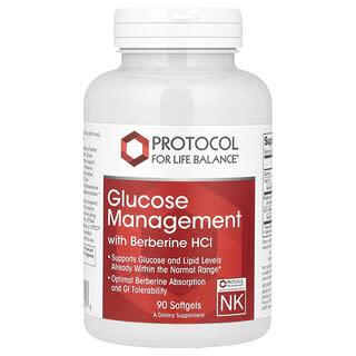 Protocol for Life Balance, Gestione del glucosio con berberina HCl, 90 capsule molli