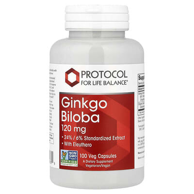 Protocol for Life Balance, Ginkgo Biloba, 120 mg, 100 Veg Capsules
