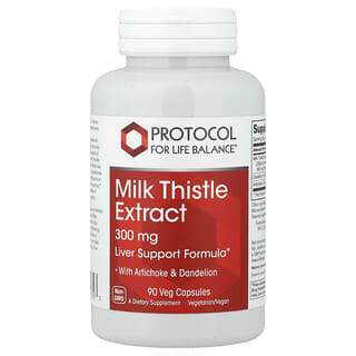 Protocol for Life Balance, オオアザミエキス、300mg、ベジカプセル90粒