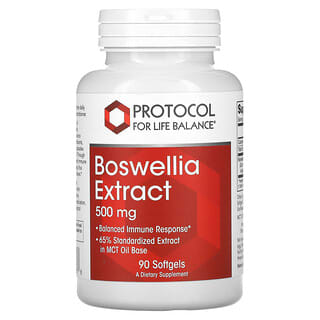 Protocol for Life Balance, Extrait de boswellie, 500 mg, 90 capsules à enveloppe molle