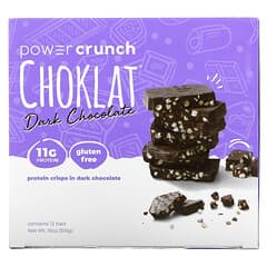 بين آرجي‏, لوح بروتين مقرمش Choklat من Power Crunch، بالشيكولاتة الداكنة، 12 لوحًا، 1.5 أونصة (43 جم) لكل لوح