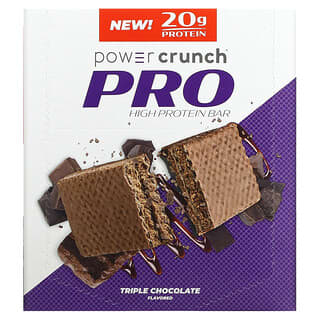 BNRG, Power Crunch Protein Energy Bar, PRO, тройной шоколад, 12 батончиков по 2,0 унции (58 г) каждый