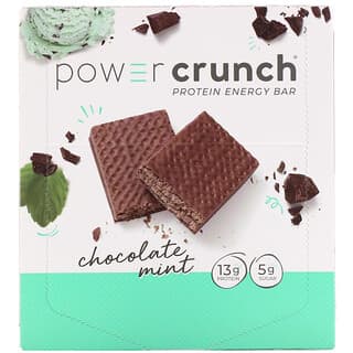 BNRG, Power Crunch Protein Energy Bar, Chocolate Mint, 12 Bars, 1.4 oz (40 g) Each