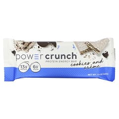 BNRG, Power Crunch, Barras Energéticas de Proteína, Biscoitos e Creme, 12 Barras, 40 g (1,4 oz) Cada