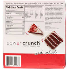 BNRG, Barra de Energia Power Crunch Protein, Veludo Vermelho, 12 Barras, 40 g (1,4 oz) cada