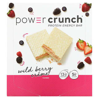 BNRG, Power Crunch 蛋白能量棒，野生漿果奶油口味，12條，每條1.4盎司（40克）