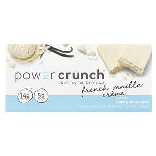 BNRG, Power Crunch® Protein Energy Bar, French Vanilla Creme, 12 Bars, 1.4 oz (40 g) Each