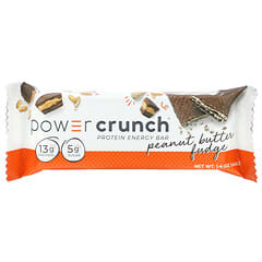 BNRG, Power Crunch, barra energética proteínica, Mantequilla de Maní y Fudge, 12 barras, 1,4 oz (40 g) cada una
