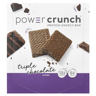 BNRG, Power Crunch® Protein Energy Bar, Triple Chocolate, 12 Bars, 1.4 oz (40 g) Each