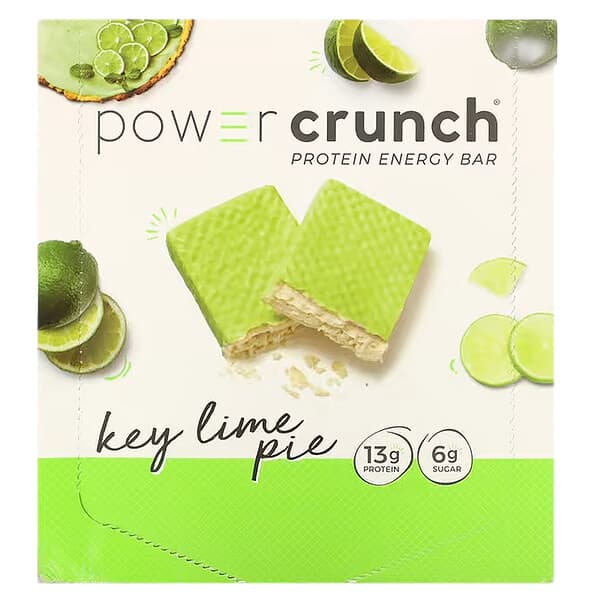 BNRG, Power Crunch Protein Energy Bar, Key Lime Pie, 12 Bars, 1.4 oz