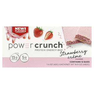 BNRG, Power Crunch Protein Energy Bar, Strawberry Creme, 12 Bars, 1.4 oz (40 g) Each