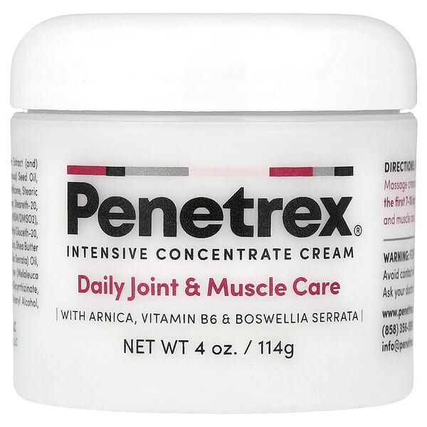 Penetrex, 인텐시브 농축 크림, 데일리 관절 및 근육 케어, 114g(4oz)