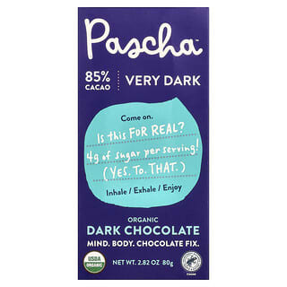 Pascha, Organic  Dark Chocolate Bar, Very Dark, 85% Cacao, 2.82 oz (80 g)