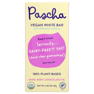 Pascha, Organic Vegan White Bar with Organic Vanilla, 2.82 oz (80 g)