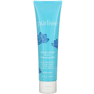 Purlisse, Blue Lotus, 4-In-1, Cleansing Milk, 3.4 fl oz (100 ml)