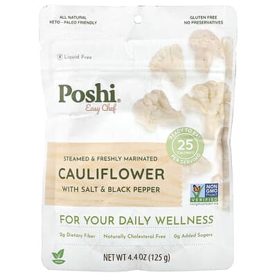 Poshi,EasyChef,CauliflowerWithSalt&BlackPepper,4.4oz(125g)