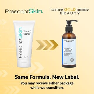California Gold Nutrition, очищающее средство с витамином C, улучшенный очищающий гель для осветления кожи, 177 мл (6 жидк. унций)