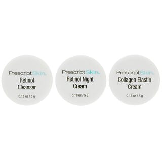 PrescriptSkin, Retinol Trial Set, 3 professionelle Anti-Aging-Testprodukte, 3 Gläser je 5 g (0,18 oz.)