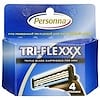 Tri-Flexxx, Cartuchos de Triple Hoja para Adultos, 4 Unidades
