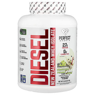 PERFECT Sports, Diesel, Aislado de suero de leche de Nueva Zelanda, Té con leche de burbujas, Melón dulce`` 2,27 kg (5 lb)