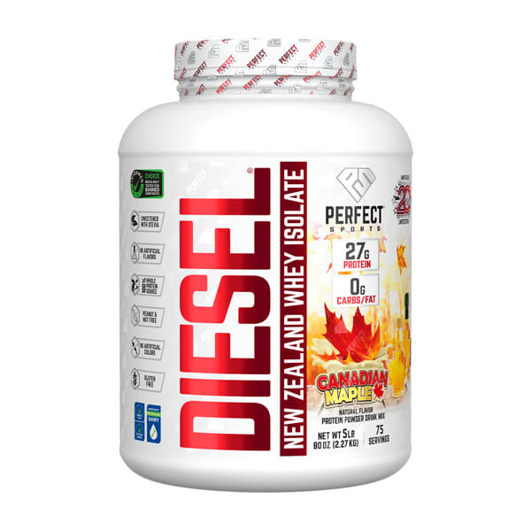 PERFECT Sports, Diesel, New Zealand Whey Isolate, Canadian Maple, 5 lbs (2.27 kg)