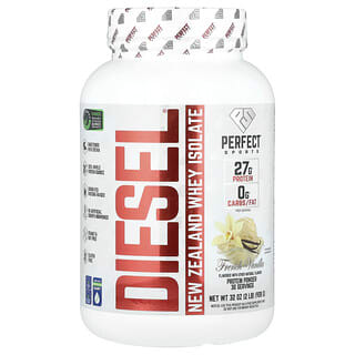 PERFECT Sports, Diesel®, New Zealand Whey Isolate, Molkenisolat aus Neuseeland, Französische Vanille, 908 g (2 lb.)