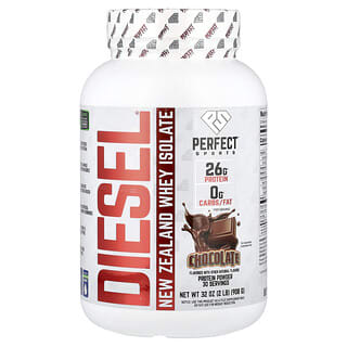 PERFECT Sports, Diesel, Aislado de suero de leche de Nueva Zelanda, Chocolate con leche, 908 g (2 lb)