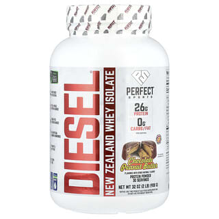 PERFECT Sports, Diesel, New Zealand Whey Isolate, Chocolate Peanut Butter, 2 lbs (908 g)