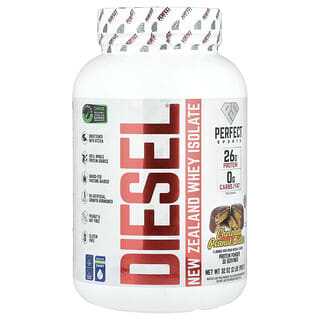 PERFECT Sports, Diesel, Aislado de suero de leche de Nueva Zelanda, Chocolate y mantequilla de maní, 908 g (2 lb)