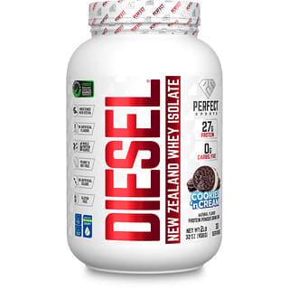 PERFECT Sports, Diesel, New Zealand Whey Isolate, Molkenproteinisolat, Cookies 'n Cream, 908 g (2 lbs.)