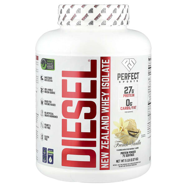 PERFECT Sports Diesel®, New Zealand Whey Isolate, French Vanilla, 5 lb (2.27 kg)