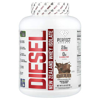 PERFECT Sports, Diesel, New Zealand Whey Isolate, Milk Chocolate, 5 lbs (2.27 kg)